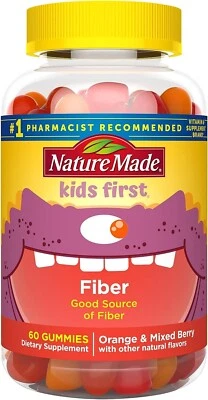 Suplemento dietético de primera fibra para niños sin gluten Nature Made, 60 gomitas Foto 1 de 4