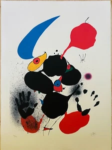 Joan Miro "XIII Congreso Nacional De Cirugia 1980" Limited Signed O/S Lithograph - Picture 1 of 9