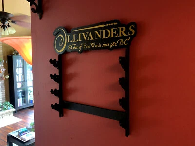 Harry Potter Ollivanders Shop Wall Mount Wand Display Rack Stand - Free Shipping - Image 1 of 4