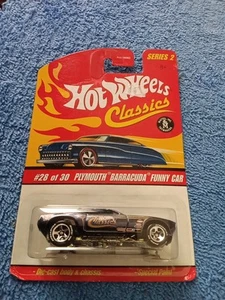 Hot Wheels Classics Series 2 Plymouth Barracuda Funny Car DK Purple # 28 of 30 - Picture 1 of 6