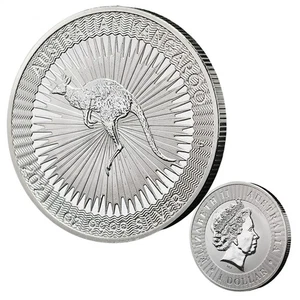 Moneda Animal, Frontal Canguro Australiano, Trasero Retrato Reina Moneda Conmemorativa - Imagen 1 de 11