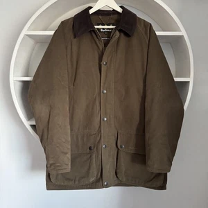 Men's BARBOUR T750 SOFT COTTON BEAUFORT Brown Jacket Size M - Picture 1 of 15