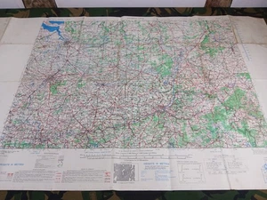 Mapa británico Segunda Guerra Mundial con el bosque de Hurtgen (impresión de emergencia) octubre 1944. - Imagen 1 de 24