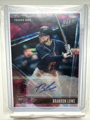 2019 Panini Father's Day - Rookie Holofoil #51 Brandon Lowe /25 Auto - Image 1 of 4