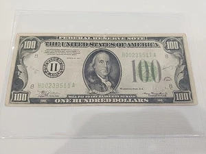 United States 1934 $100 Hundred Dollar Federal Reserve Note St. Louis Green Seal - Picture 1 of 10