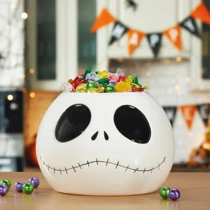 Disney Jack Skellington Halloween Süßigkeiten Leckerli Schüssel Neu in Box-Costco Ausverkauft - Bild 1 von 6