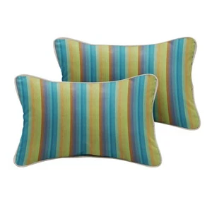 Sunbrella Astoria Lagoon/ Cast Silver Indoor/ Outdoor Pillow Astoria Lagoon/ Cas - Picture 1 of 18