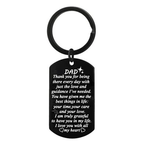 Dad Gift Keychain from Daughter Father's Day Birthday Christmas Present - Picture 1 of 4