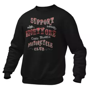 49 Hells Angels Eightyone Support81 sweater Big Red Machine Black - Bild 1 von 4