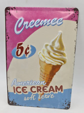 Blechschild / Reklame & Werbeschild  / American Ice Cream / Wandschild Nostalgie