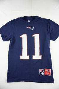 Majestic Patriots NFL Jersey Graphic Shirt Edelman Tee #11 Size S - Picture 1 of 5