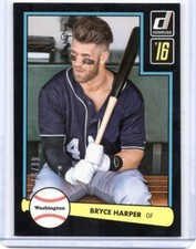 2016 Panini Donruss 1982 Black Border Bryce Harper D82-12 /99 SSP Nationals NM+