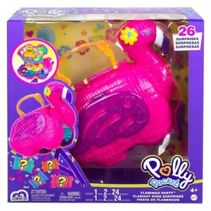 Mattel HGC41 - Polly Pocket - Flamingo-Party inkl. Figuren und Zubehör - Bild 1 von 5