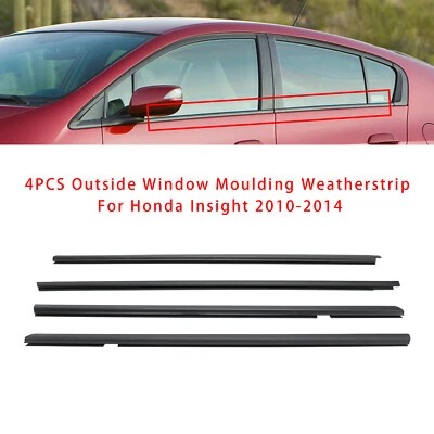 4PCS Outside Window Moulding Weatherstrip Fits For Honda Insight 2010-2014 Foto 1 de 4