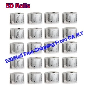 50 Rollen 250/Rolle 4x6 Direkt Thermisch Versand Barcode Etiketten Zebra 2844 ZP 505 - Bild 1 von 10