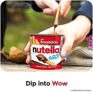 Nutella & GO! Bulk 24 Pack, Hazelnut and Cocoa Spread with Breadsticks, Stock... - Picture 1 of 1