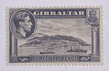 Travelstamps:1938 Gibraltar Stamps SG123b three half pence, MOGH Perf. 13