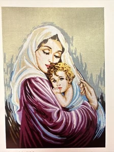 needlepoint Tapestry Gobelin L Canvas Only 60x80cm Maddona And Child - Picture 1 of 5