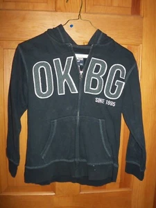 Boys Osh Gosh B'Gosh Size 8 Black Fleece Zip up Jacket with Hood - Picture 1 of 1