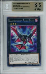 Yu-Gi-Oh! Raidraptor - Fiend Eagle - Dimension of Chaos DOCS-EN051 Rare BGS 9.5 - Picture 1 of 2