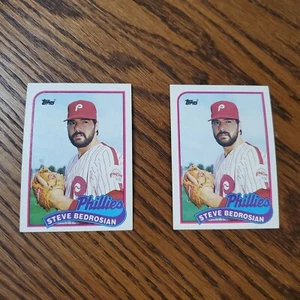 Lot of 2 STEVE BEDROSIAN 1989 Topps #20 Philadelphia Phillies - Picture 1 of 2