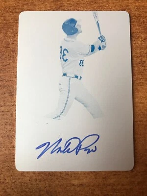 2014 LEAF METAL DRAFT MIKE PAPI INDIANS ROOKIE AUTO CYAN PRINTING PLATE 1/1 - Image 1 of 2