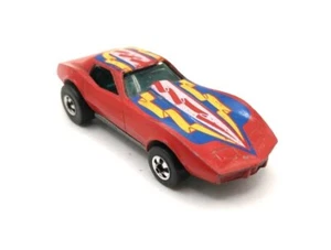 Hot Wheels Flying Colors 1975 Corvette Stingray Red Blackwalls NICE!! - Picture 1 of 3