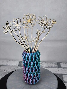 Vase Trocken- und Kunst Blumen Wunschfarbe Moderne geometrischen Xiomuvase - Bild 1 von 12