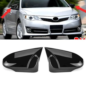 For Toyota Camry 2012-2017 Glossy Black Rear View Side Mirror Cover Guard Trim - Bild 1 von 7