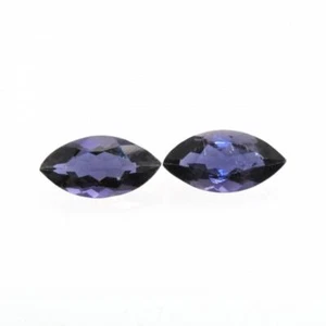 2.40 Carats Iolite 12x6 mm Pair Marquise Cut Loose Gemstones For Making Jewelry - Picture 1 of 3