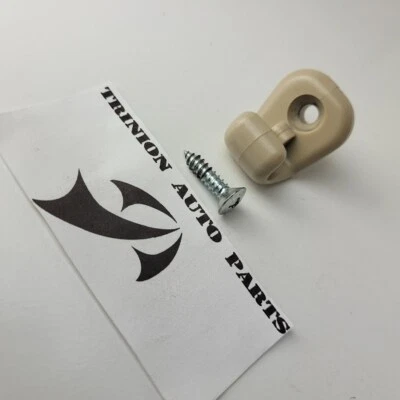 1999-2003 Mitsubishi Montero Sport Sun Visor Clip Beige Tan Single (1) OEM - Image 1 of 3