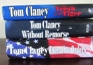 LOT TOM CLANCY BOOKS HARDBACK THREE - Picture 1 of 4