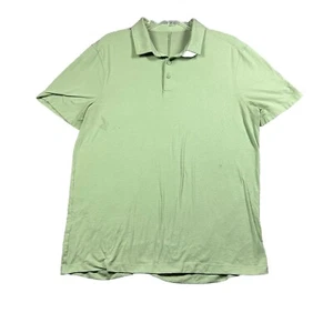 Lululemon Polo Shirt Adult L Green Short Sleeve Evolution Active Mens - Picture 1 of 5