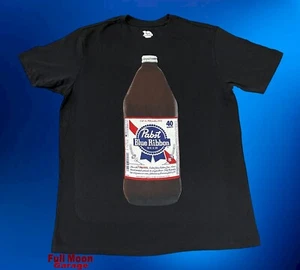 Neu Pabst blaues Band Bierflasche Herren Vintage klassisches T-Shirt - Bild 1 von 2