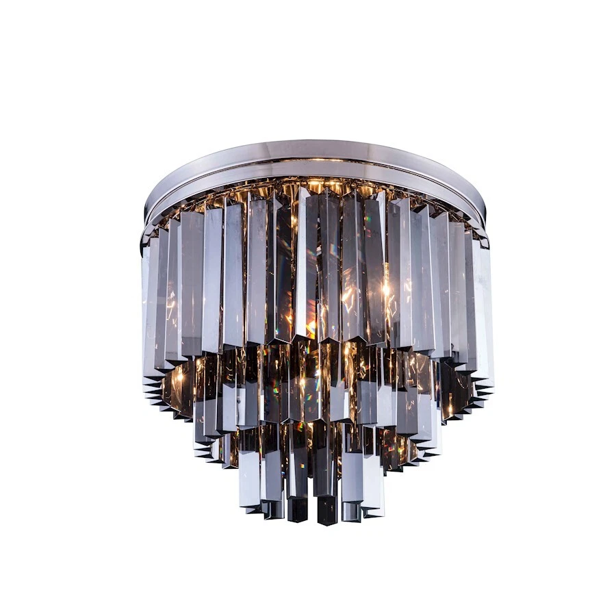 Urban Classic 1201 Sydney 9 Light 20" Flush Mount, Nickel/Grey - 1201F20PN-SS-RC - Image 1 of 1