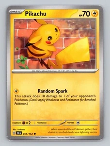Pikachu 051/162 Temporal Forces Common NM TEF EN Pokemon Card Scarlet & Violet - Picture 1 of 2