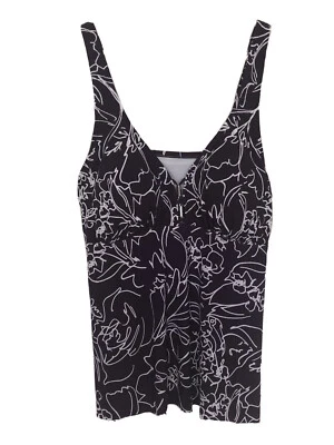 Tankini acolchado verde aguamarina púrpura talla grande 18W para mujer nuevo con etiquetas Foto 1 de 4