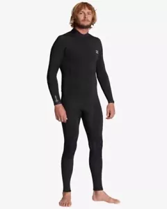 Billabong Absolute 3/2mm Full Wetsuit Flatlock Back Zip Black Hash Men's MT NWT - Picture 1 of 11