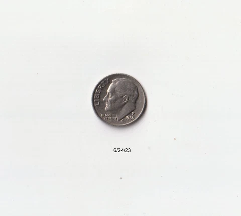 1986P ROOSEVELT DIME SEMI-KEY!Circulated IN GOOD CONDITION! Cover