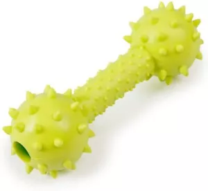 Classic Rubber Pimple Dumbbell with Bell Dog Toy | Dogs - Picture 1 of 1