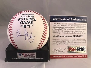BRENDAN RODGERS SIGNED OML FUTURES 2017 BASEBALL COLORADO ROCKIES PSA DNA CERT - Picture 1 of 2