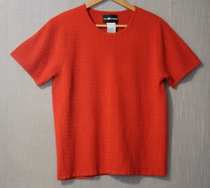 Neu ohne Etikett! Sag Harbor Kurzarm Pullover Pulli rot Rundhals Damen M #H76-6 - Bild 1 von 9