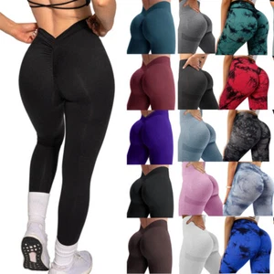 Women Anti Cellulite Yoga Pants Push Up Tik Tok Leggings Bum Butt Lift Sport Gym - Picture 1 of 48