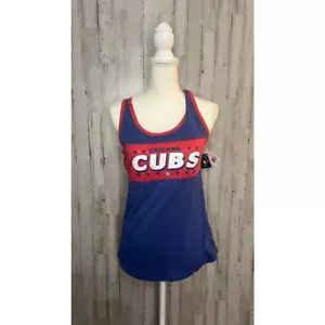 NWT Chicago Cubs Women's Blue Sleeveless Tank Top Size Small Casual Summer - Picture 1 of 5
