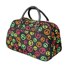 World Traveler Shoulder Travel Bag - Peace Pattern