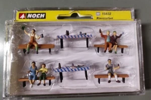 1/87 H0 Noch 15832 Beer Garden w/ Accessories -  Model Railroad 5 Figure Set - Picture 1 of 2