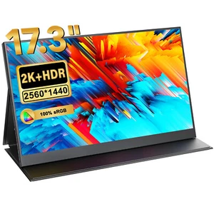 17.3 Inch 4K Portable Monitor 3840x2160 Display IPS Second Screen Monitor - Picture 1 of 7