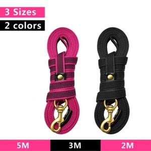 2M 3M 5M Long Nylon Dog Lead Heavy Duty Pet Tracking Leash for Walking Training - Picture 1 of 14