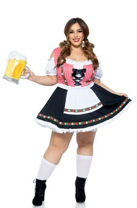 Oktoberfest Beer Garden Babe Plus Size Costume - Picture 1 of 2