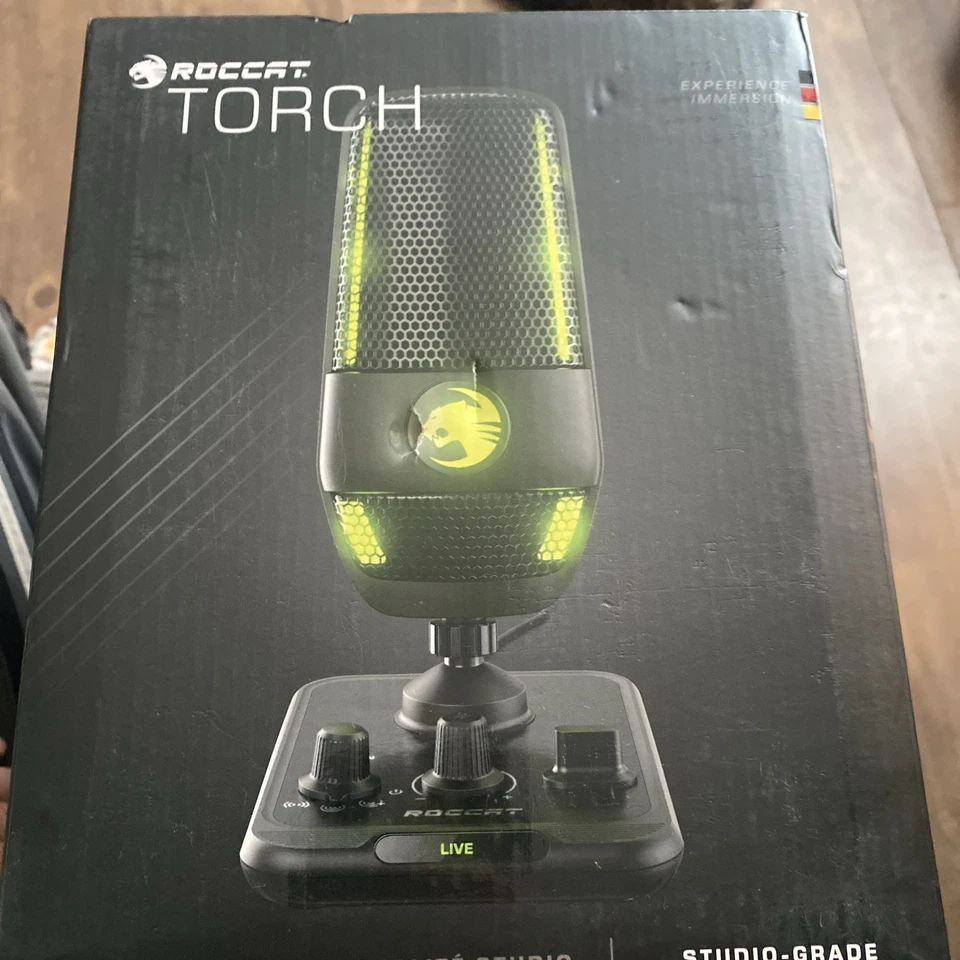 ROCCAT Torch USB Microphone with 24-Bit Studio-Grade Quality Audio & Pop Filter - Image 1 of 1